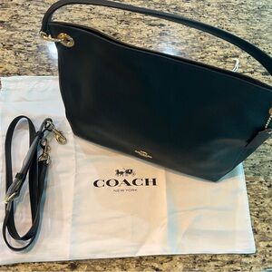Coach Black Leather Shoulder Bag